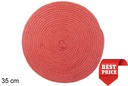 Salvamantel cuerda de papel rojo 35 cm