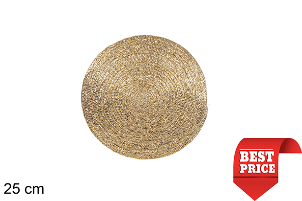 [114178] Base de corda em papel dourado 25 cm