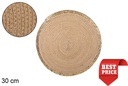 Base de corda em papel natural/dourado 30 cm