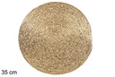 Sottopentola in corda di carta oro 35 cm