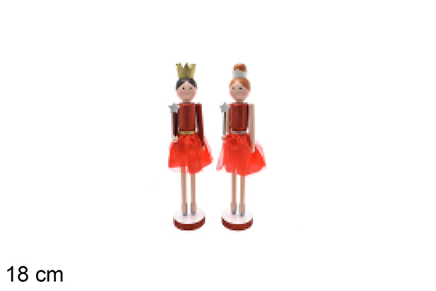 Assorted red Christmas doll 18 cm
