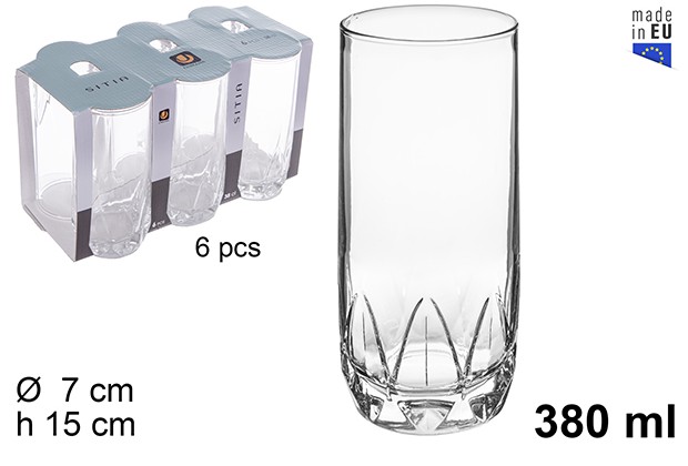 Vaso cristal agua Sitia 380 ml