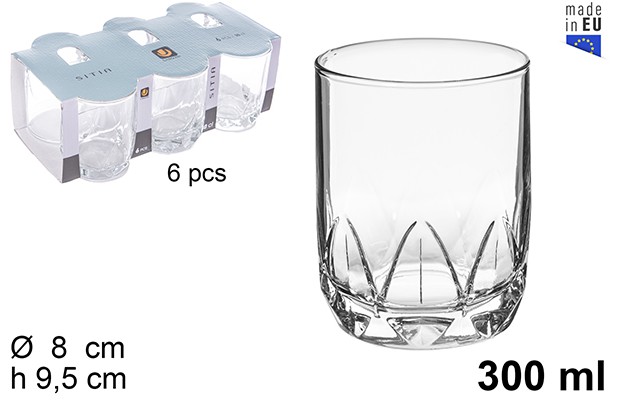 Vaso cristal whisky sitia 300 ml