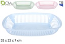 Rectangular basket pastel colors 33x22 cm