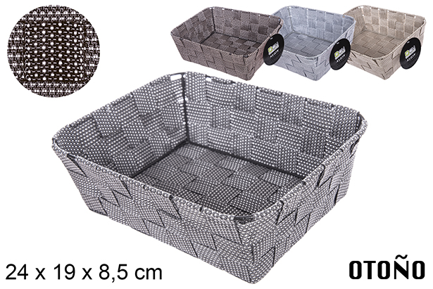 [112115] Otoño nylon basket colors 24x19x8,5 cm