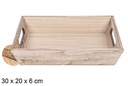 Boîte en bois vintage 30x20x6 cm