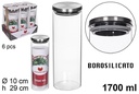 Bote borosilicato tapa acero 1.700 ml