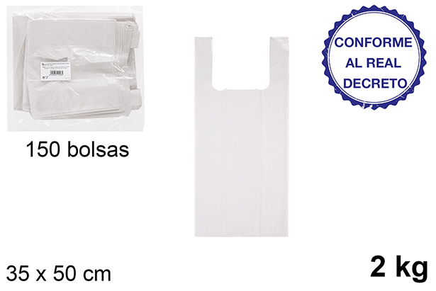 Sac blanc recyclable 2 kg 35x50 cm