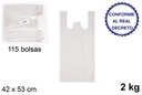 Saco branco reciclável 2 kg 42x53 cm