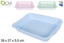 Rectangular tray pastel colors 39x27x5.5 cm
