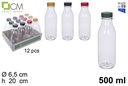 Bouteille en plastique PET transparente 500 ml 