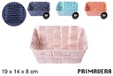 Panier en nylon couleur Primavera 19x14x8 cm