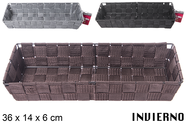 [112338] Invierno colored nylon basket 36x14x6 cm