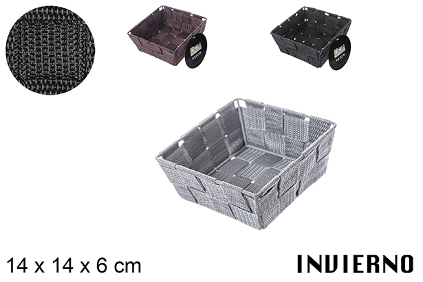 [112340] Invierno colored nylon basket 14x14x6 cm