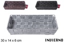 Cesto in nylon colore Invierno 30x14x6 cm