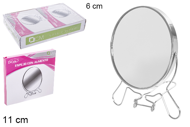 [111281] Miroir rond avec grossissement 11 cm
