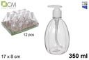 Bottiglia in plastica trasparente ananas con dosatore 500 ml