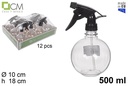 Bottiglia in plastica a sfera con spruzzatore nero da 500 ml