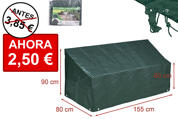 Funda protectora exterior para sofá 155x80x90/60 cm