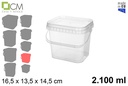 Contenitore multiuso in plastica quadrato 2.100 ml