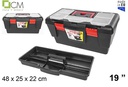 Caja plástico herramientas con bandeja 48 cm 19"