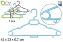 Pack 3 super appendini in plastica colori assortiti