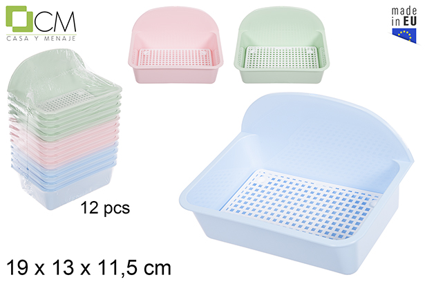 [114506] Plastic scrubber holder with grille pastel colors