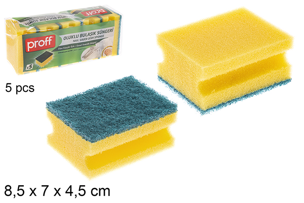 Pack 5 esponja abrasiva protege as unhas