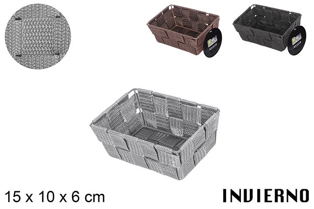 Invierno colored nylon basket 15x10x6 cm