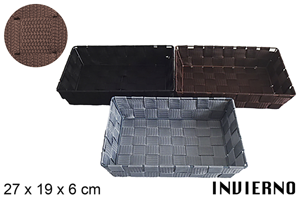 Cesta nylon colores Invierno 27x19x6 cm