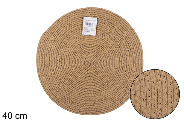 Salvamantel cuerda papel natural 40 cm