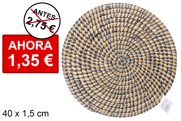 Tripé de milho redonda costurada em plástico preto 40 cm
