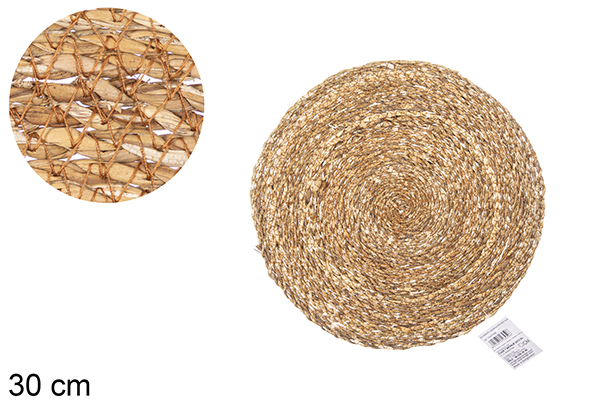Round seagrass trivet 30 cm