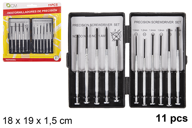 Pack 11 tournevis de précision