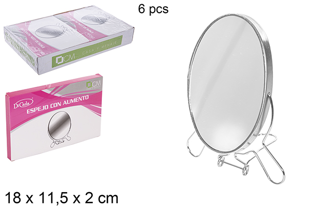 [111278] Miroir ovale avec grossissement 18 cm