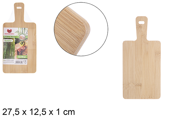 Planche multifonction en bambou avec poignée 27,5x12,5 cm