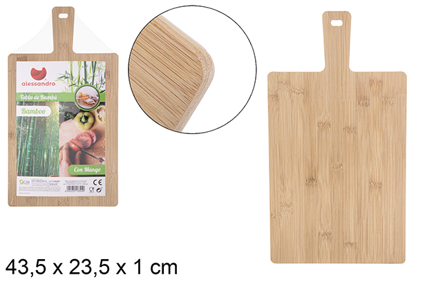 Planche multifonction en bambou avec poignée 43,5x23,5 cm