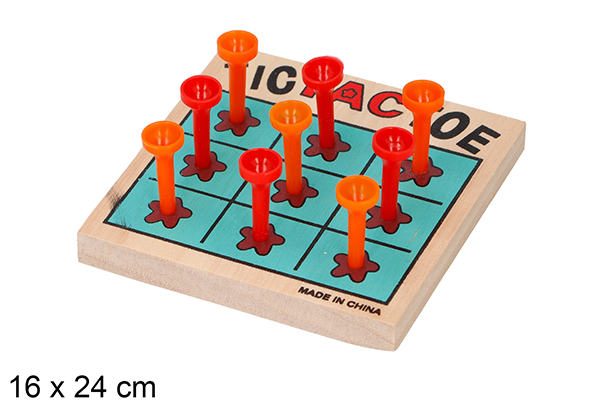 Juego tres en raya 16x24 cm