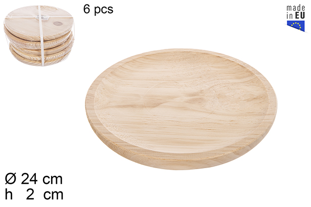 [114556] Wooden plate for octopus 24 cm