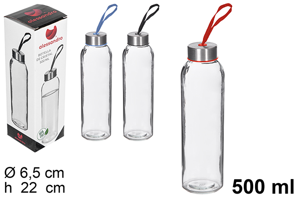 Garrafa de água de vidro 500 ml