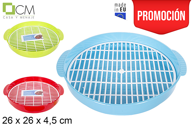 [114532] Plateau rond en plastique pour décongélation couleurs assorties