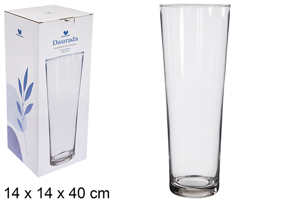 Florero cristal Daurada 40 cm