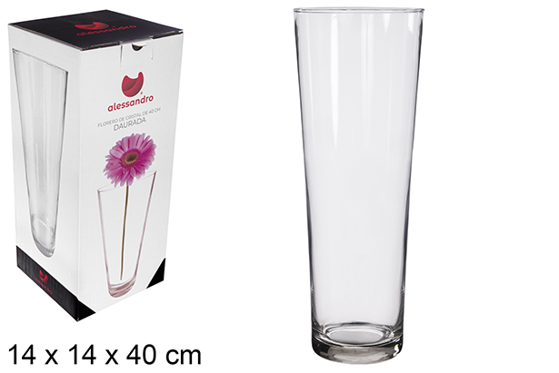 Vaso de vidro Daurada 40 cm