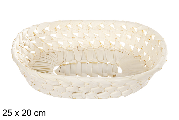 Natural oval corn basket 25x20 cm