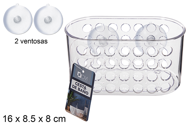 Cestino da bagno in plastica 16x8,5 cm