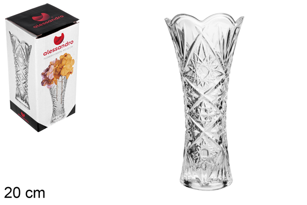 Vaso di vetro Rio 20 cm