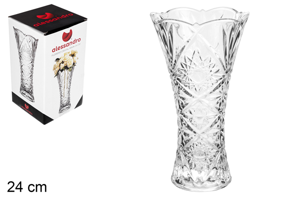 Vaso de vidro Pekín 24 cm