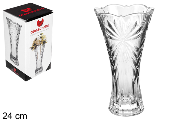 Glass flower vase Dallas 24 cm