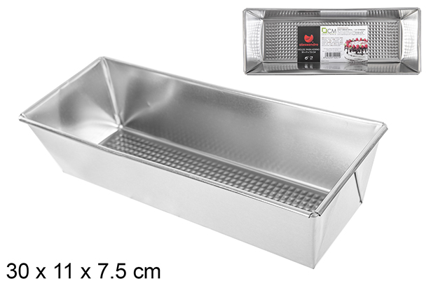Assadeira retangular de metal 30x11 cm