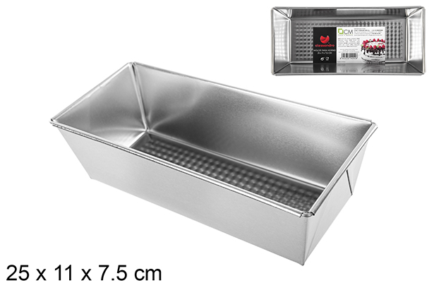 [114242] Assadeira retangular de metal 25x11 cm